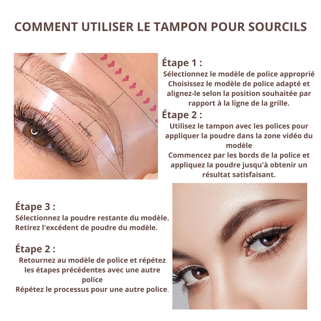 Kit de Tampon pour Sourcils - Design Stylisé